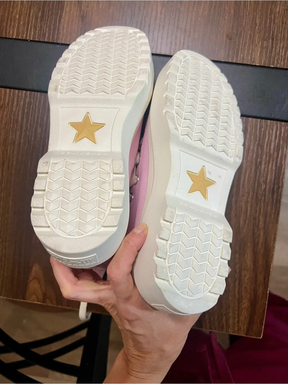 Converse Kids Pink High-Top Platform Sneakers size 3.5 new condition!